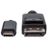 Manhattan USB-C - DisplayPort-kaabel, 4K@60Hz, 1m, isane-isanele, must, mitte kahesuunaline, kolmeaastane garantii, samaväärne tootega CDP2DP1MBD