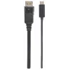 Manhattan USB-C - DisplayPort-kaabel, 4K@60Hz, 1m, isane-isanele, must, mitte kahesuunaline, kolmeaastane garantii, samaväärne tootega CDP2DP1MBD