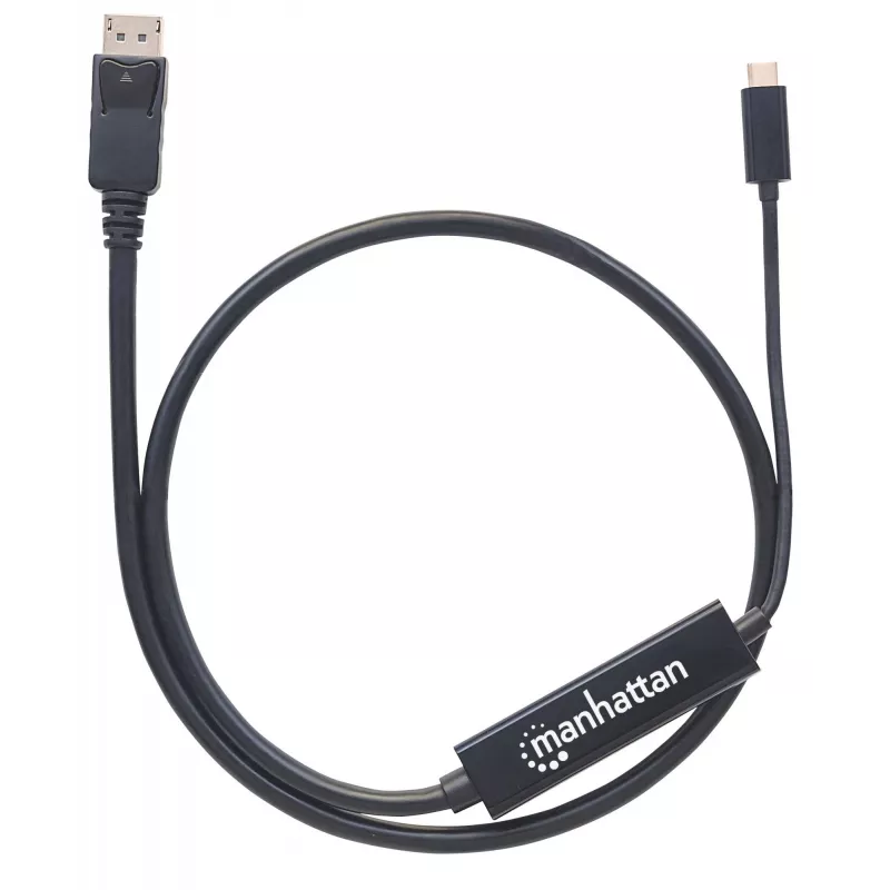 Manhattan USB-C - DisplayPort-kaabel, 4K@60Hz, 1m, isane-isanele, must, mitte kahesuunaline, kolmeaastane garantii, samaväärne tootega CDP2DP1MBD