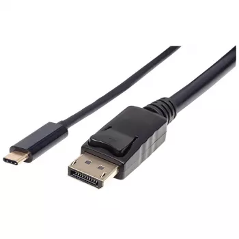 Manhattan USB-C kuni DisplayPort kaabel, 4K@60 Hz, 2 m, isane-isasele, must, ei ole kahesuunaline, kolmeaastane garantii, samaväärne mudeliga CDP2DP2MBD