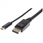 Manhattan USB-C kuni DisplayPort kaabel, 4K@60 Hz, 2 m, isane-isasele, must, ei ole kahesuunaline, kolmeaastane garantii, samaväärne mudeliga CDP2DP2MBD