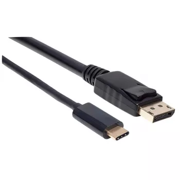 Manhattan USB-C kuni DisplayPort kaabel, 4K@60 Hz, 2 m, isane-isasele, must, ei ole kahesuunaline, kolmeaastane garantii, samaväärne mudeliga CDP2DP2MBD