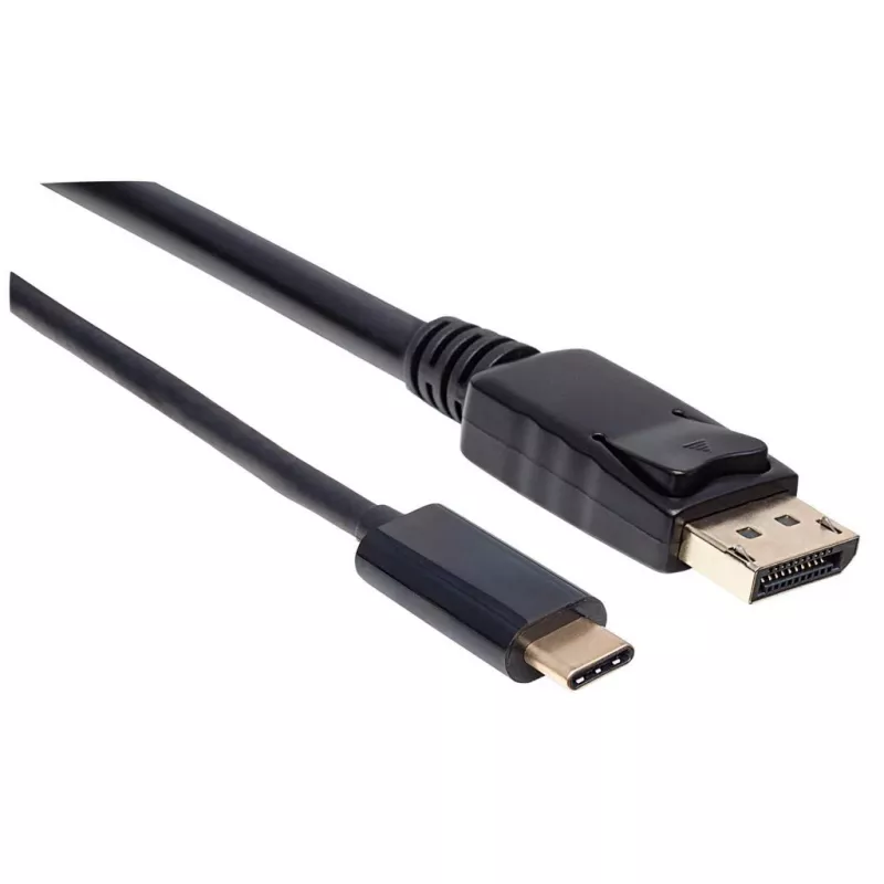 Manhattan USB-C kuni DisplayPort kaabel, 4K@60 Hz, 2 m, isane-isasele, must, ei ole kahesuunaline, kolmeaastane garantii, samaväärne mudeliga CDP2DP2MBD