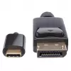 Manhattan USB-C kuni DisplayPort kaabel, 4K@60 Hz, 2 m, isane-isasele, must, ei ole kahesuunaline, kolmeaastane garantii, samaväärne mudeliga CDP2DP2MBD