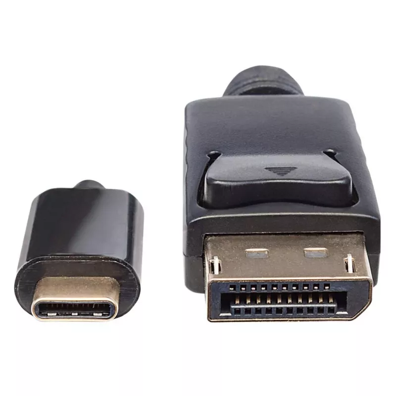 Manhattan USB-C kuni DisplayPort kaabel, 4K@60 Hz, 2 m, isane-isasele, must, ei ole kahesuunaline, kolmeaastane garantii, samaväärne mudeliga CDP2DP2MBD