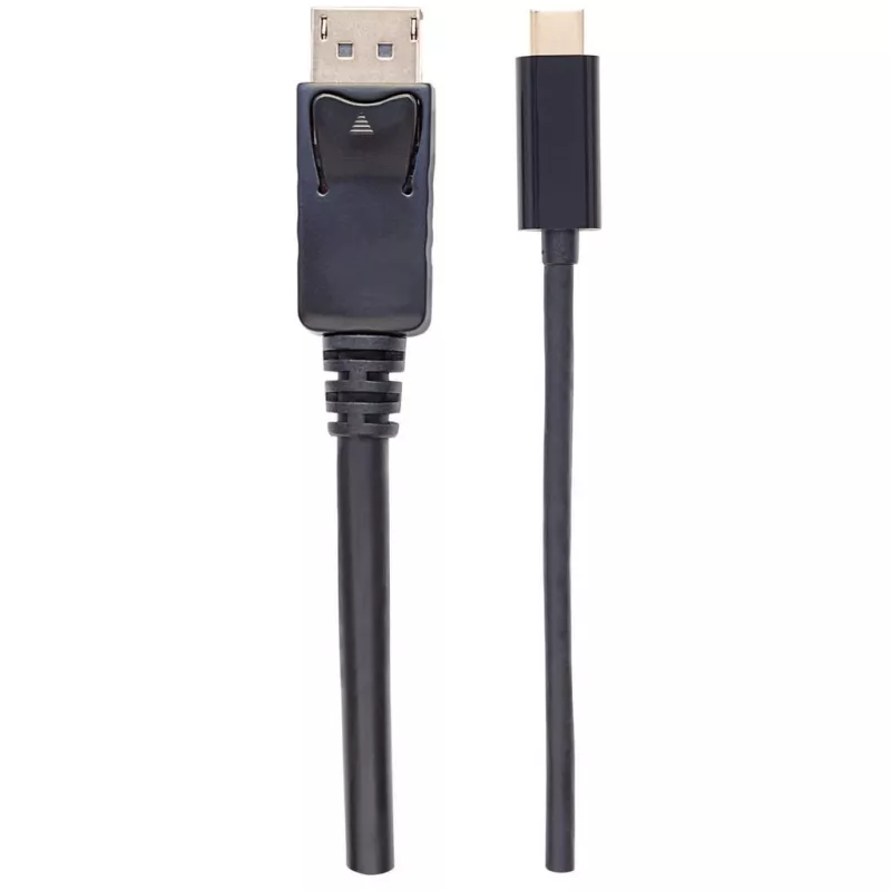 Manhattan USB-C kuni DisplayPort kaabel, 4K@60 Hz, 2 m, isane-isasele, must, ei ole kahesuunaline, kolmeaastane garantii, samaväärne mudeliga CDP2DP2MBD