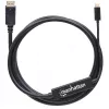 Manhattan USB-C kuni DisplayPort kaabel, 4K@60 Hz, 2 m, isane-isasele, must, ei ole kahesuunaline, kolmeaastane garantii, samaväärne mudeliga CDP2DP2MBD