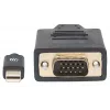 Manhattan Mini DisplayPort 1.2a–VGA-kaabel, 1080@60Hz, aktiivne, 1,8 m, isane–isane, must, kilekott