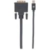 Manhattan Mini DisplayPort 1.2a to DVI-D 24+1 kaabel, 1080p@60Hz, 1.8m, Male to Male, Ühilduv with DVD-D, Must, Lifetime Warranty