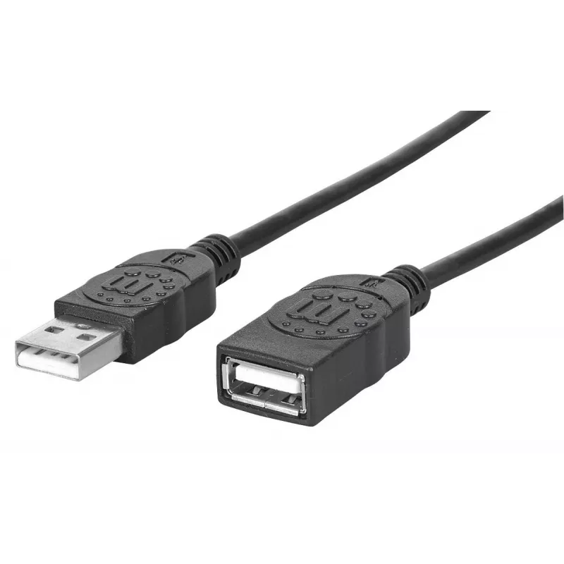USB-A-pistik USB-A emasele pikenduskaabel Manhattan USBEXTAA3BK
