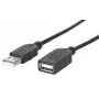 USB-A-pistik USB-A emasele pikenduskaabel Manhattan USBEXTAA3BK