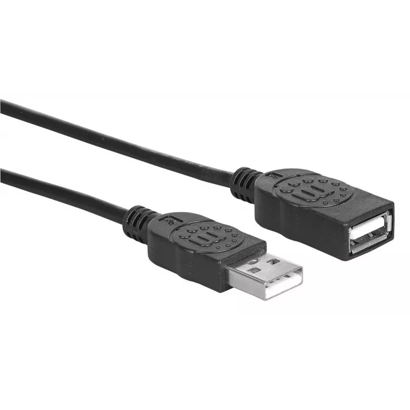 USB-A-pistik USB-A emasele pikenduskaabel Manhattan USBEXTAA3BK
