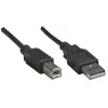 Manhattan USB-A to USB-B kaabel, 0,5m, isane-isanele, 480 Mbps (USB 2.0), Hi-Speed USB, must, eluaegne garantii, samaväärne USB2HAB50CM-ga