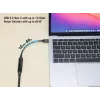 USB-C kaabel Manhattan 5m aktiivne isane-isanele 10 Gbps 3A Must