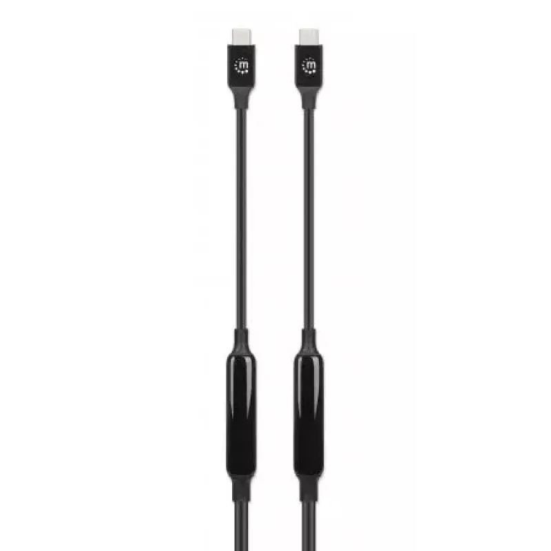 USB-C kaabel Manhattan 5m aktiivne isane-isanele 10 Gbps 3A Must