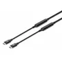 USB-C kaabel Manhattan 5m aktiivne isane-isanele 10 Gbps 3A Must