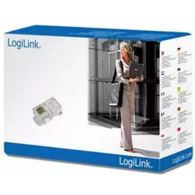 RJ10 pistik LogiLink MP0017 läbipaistev