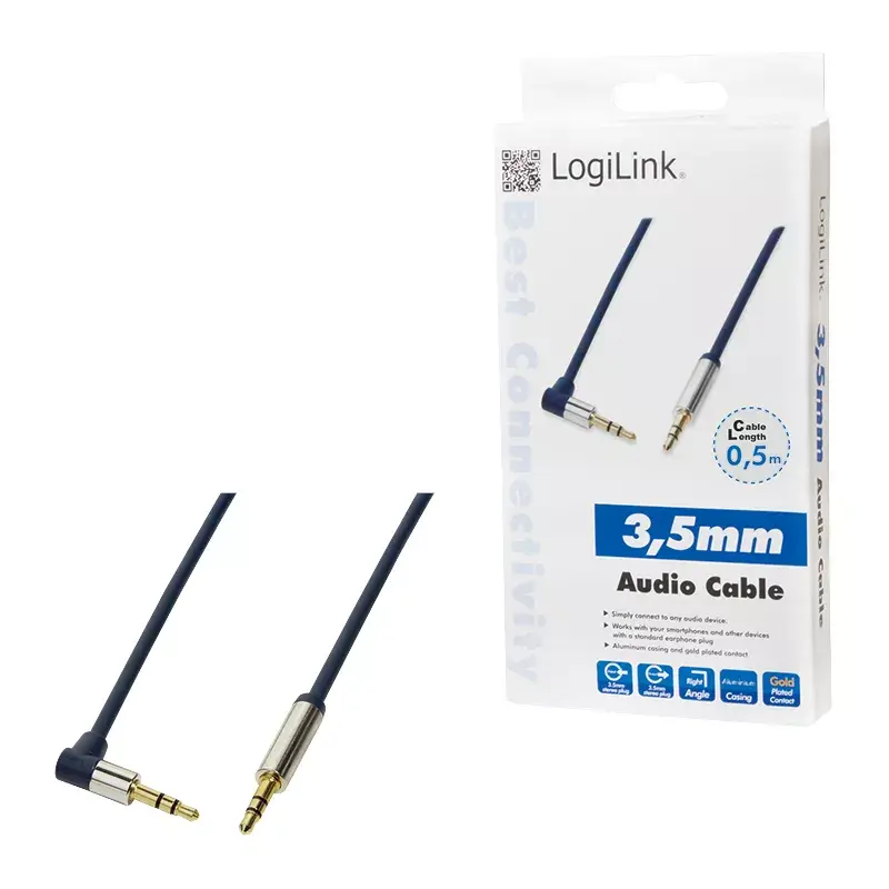 Audio kaabel LogiLink 3.5mm - 3.5mm 0.5m Blue