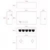 Lanview LVN-DESK-5PORT-1G haldamata 5-pordine Gigabit Etherneti kommutaator