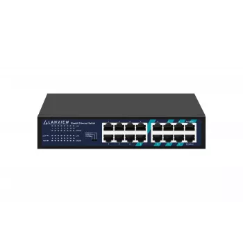 Haldamata kommutaator Lanview LVN-1U-16PORT-1G 16-pordiline 1 Gbps Ethernet, 1U raami paigaldus