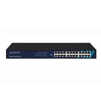 Haldamata kommutaator Lanview LVN-1UMOUNT-24PORT-1G 24-pordine Gigabit Etherneti kommutaator, 1U paigaldus