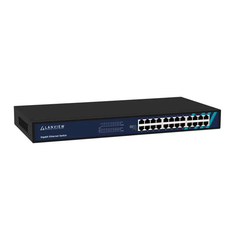 Haldamata kommutaator Lanview LVN-1UMOUNT-24PORT-1G 24-pordine Gigabit Etherneti kommutaator, 1U paigaldus