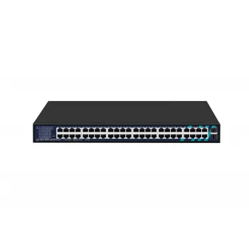 Lanview haldamata kommutaator LVN-1UMOUNT-48PORT-2SFP-1G — 48x RJ45 1G porti, 2x SFP üleslingi