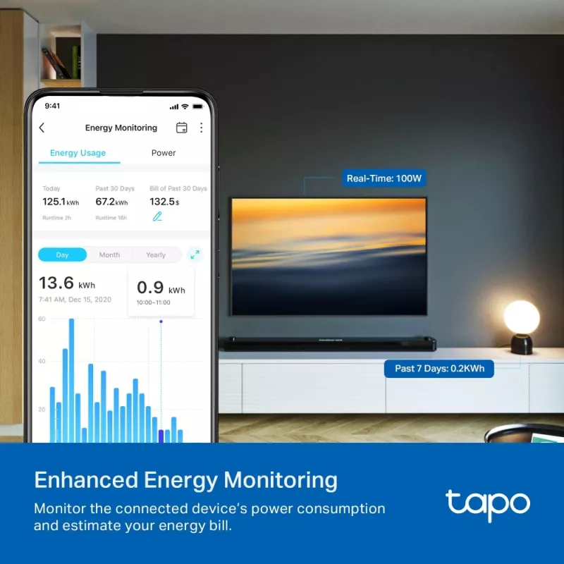 TP-Link Tapo Mini nutipistik, jälgib energiatarvet