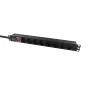 Lanview 19-tolline rack-toitepikendusjuhe 1U 10A, 8x Schuko (LVR-2MSCH-SCH-C13-8)