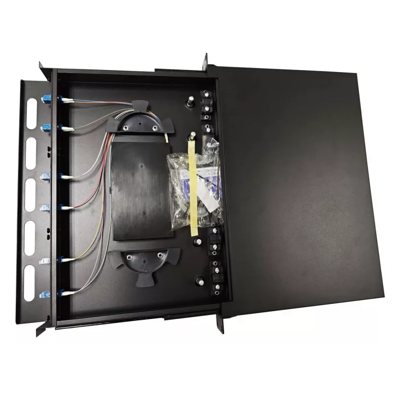 Lanview LVO-101010 kiudoptiline liugpaneel ODF, LC SM OS2, 12 südamikku, 1U