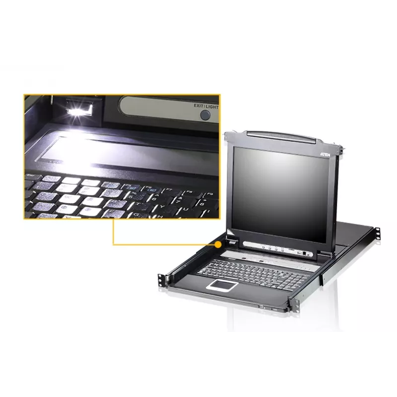 ATEN CL5708M rack-konsool 43,2 cm (17 tolli) Must 1U