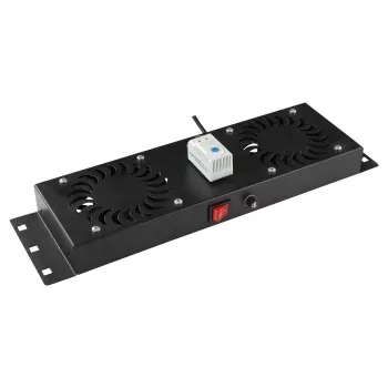 Rack accessory Lanview RAF115BL-UK 1U 2 fans Must
