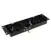 Ventilaatoripaneel LOGON RAF205BL 2 ventilaatorit Must 490x135x45mm
