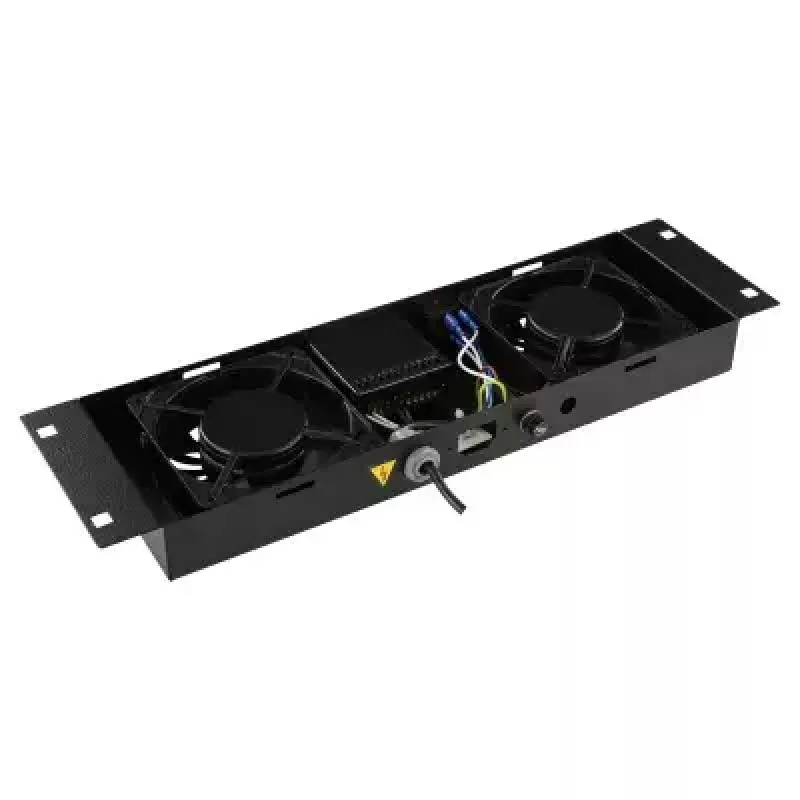 Ventilaatoripaneel LOGON RAF205BL 2 ventilaatorit Must 490x135x45mm