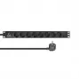 Lanview LVR-2MSCH-LIC-SCH8 toitejaotusseade (PDU) 8 vahelduvvoolupistikupesa 1U must