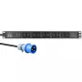 Lanview LVR-3MIEC-AMP-10C13 toitejaotusseade (PDU) 10 vahelduvvoolupistikut 1U Must
