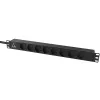 Lanview LVR-2MDK-LIC-DK8 toitejaotusseade (PDU) 8 vahelduvvoolu pistikupesa 1U Must