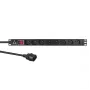 Lanview LVR-2MSCH-SW-C13-8 toitejaotusseade (PDU) 8 vahelduvvoolu pistikupesa 1U Must