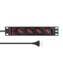 Toitejaotusseade Lanview LVR-2MIT-SW-IT4 1U Must 2 m kaabel