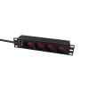 Toitejaotusseade Lanview LVR-2MIT-SW-IT4 1U Must 2 m kaabel