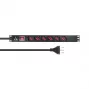 Toitejaotusseade Lanview LVR-2MIT-SW-IT6 1U Must 2m kaabel