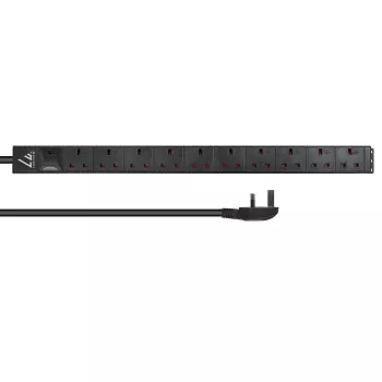 Lanview LVR-3MUK-SPD-UK10 toitejaotusseade (PDU) 8 vahelduvvoolu pistikupesa 1,4U Must