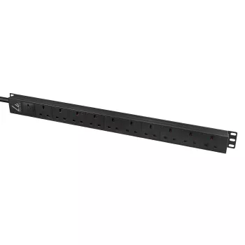 Lanview LVR-3MUK-SPD-UK10 toitejaotusseade (PDU) 8 vahelduvvoolu pistikupesa 1,4U Must
