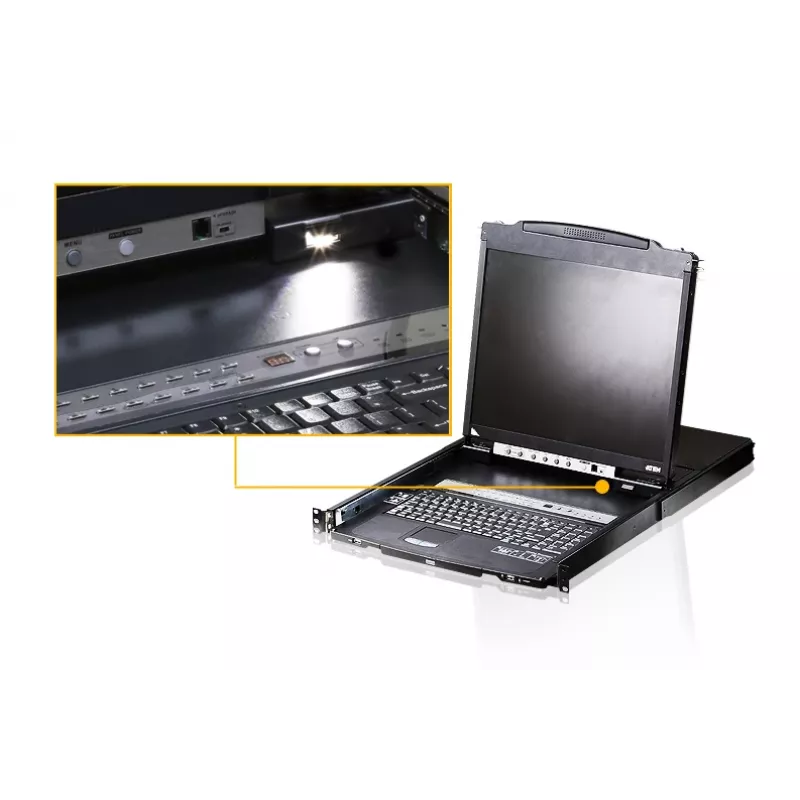 ATEN CL5816N riiulikonsool 48,3 cm (19 tolli) Must 1U