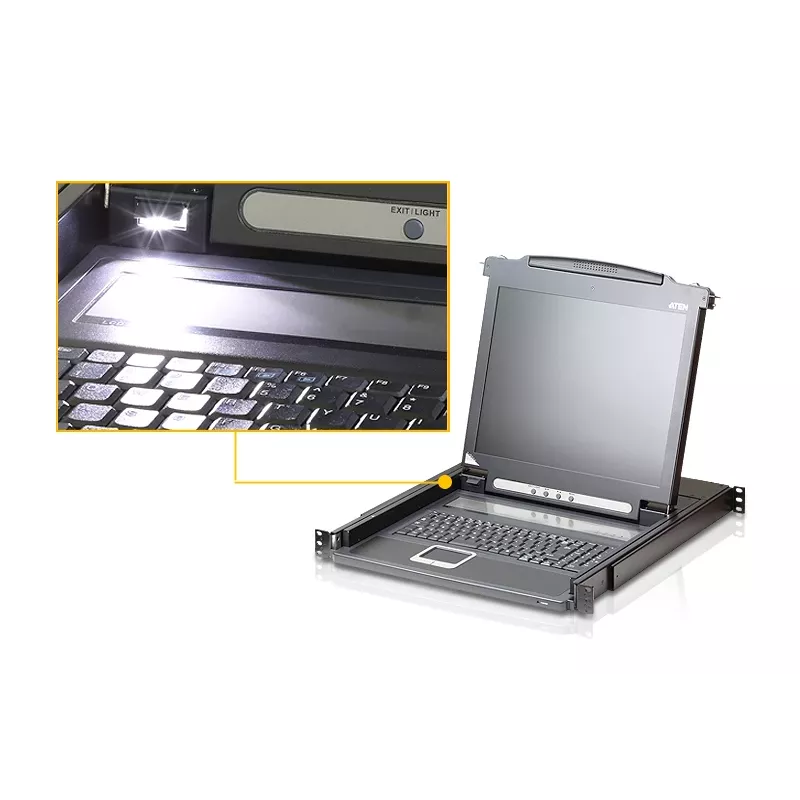ATEN CL1000M-ATA-2XK07SGG riiulikonsool 43,2 cm (17 tolli) Must 1U