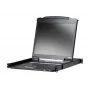 Rack-konsool 19 tolli ATEN CL3000N, 48,3 cm LCD 1280×1024, VGA, USB/PS/2 klaviatuur ja hiir, 1U, alumiinium must