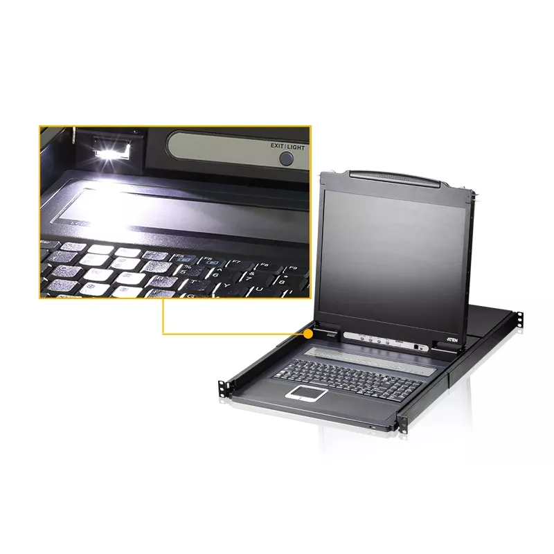 KVM-lüliti ATEN CL1308N rackile paigaldatav Must PS/2 USB VGA