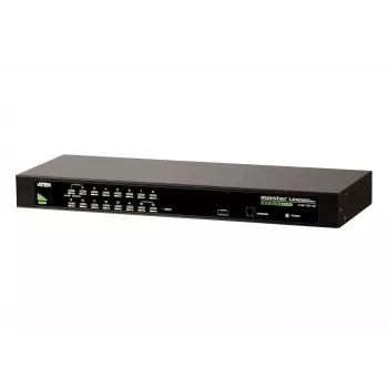 ATEN 16-pordiline USB - PS/2 VGA KVM-lüliti, 2048 x 1536 pikslit, QXGA, rackile paigaldatav, 6,5 W, 1U, must