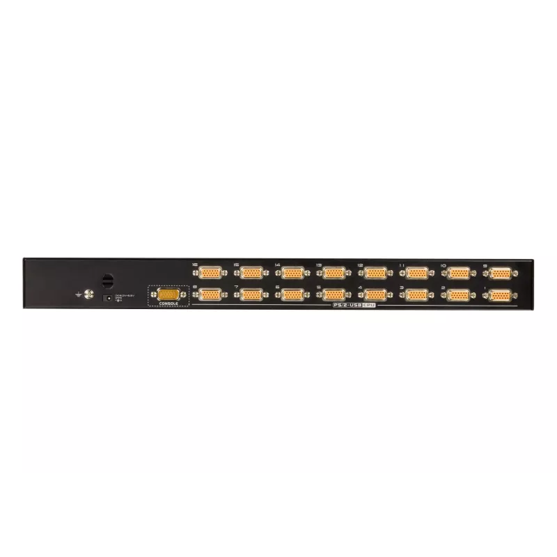 ATEN 16-pordiline USB - PS/2 VGA KVM-lüliti, 2048 x 1536 pikslit, QXGA, rackile paigaldatav, 6,5 W, 1U, must