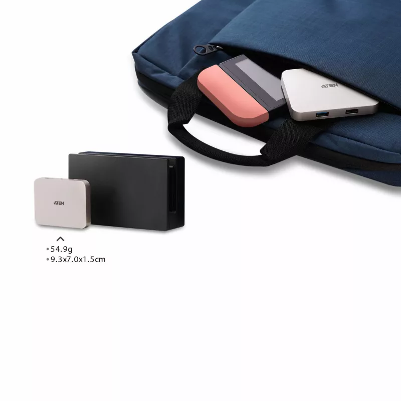 ATEN UH3235 USB-C 4K ülikompaktne minidokk toite läbilaskega
